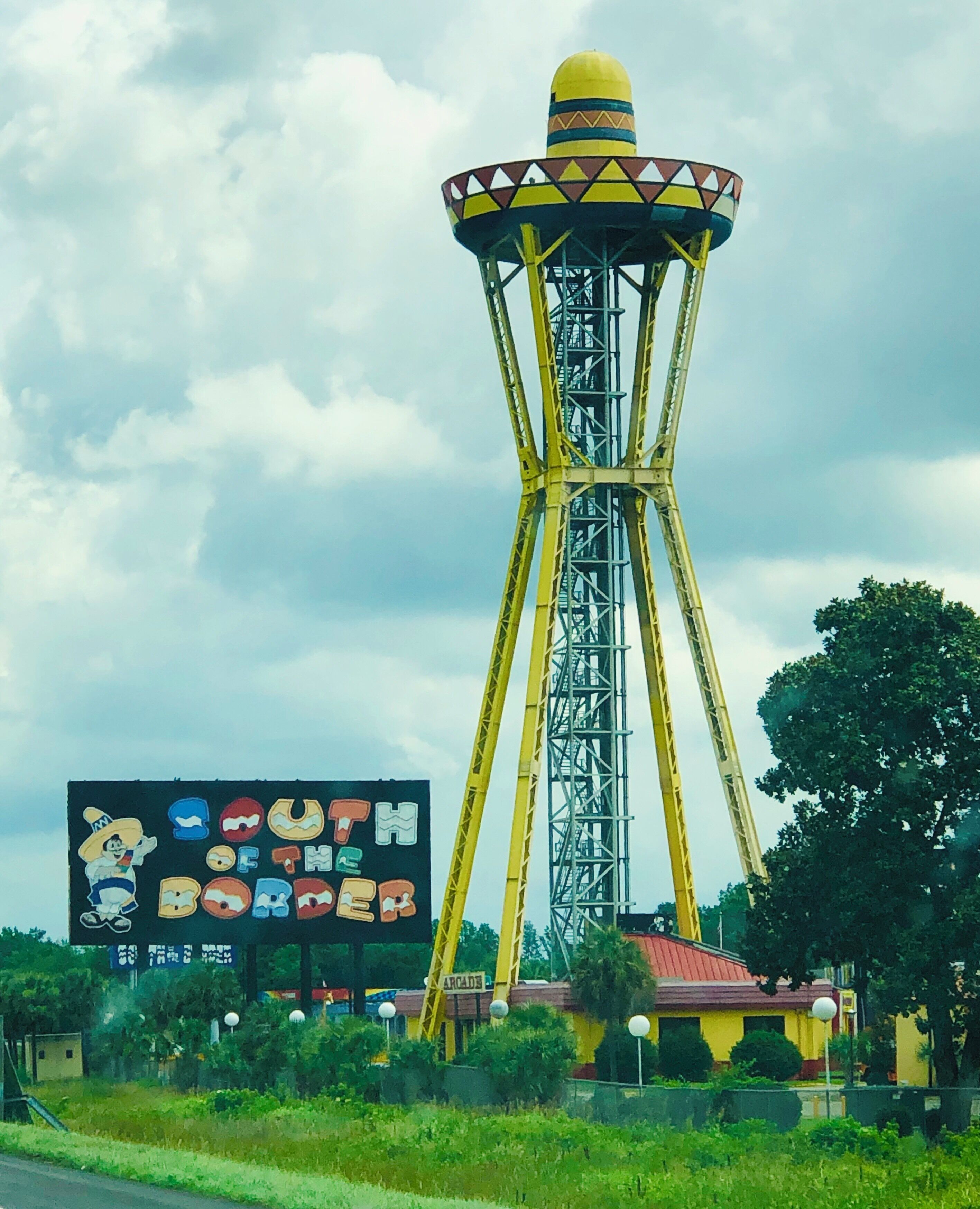 The iconic tower “South of the Border” when leaving North Carolina on I-95.😉