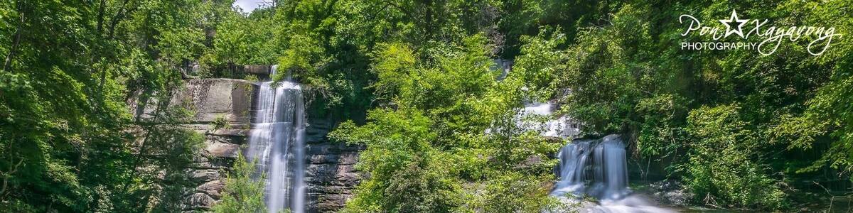 Beautiful waterfalls with swimming spot even tho it say no swimming, a lot of peoples still do it.