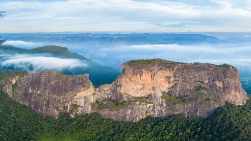 panorama of the mountains of Pedra do Baú - Serra da Mantiqueira - Campos do Jordão, São Paulo, Brasil