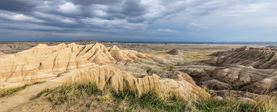 Beautiful view of Badlands National Park in South Dakota