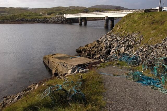 Great Bernera bridge and pier