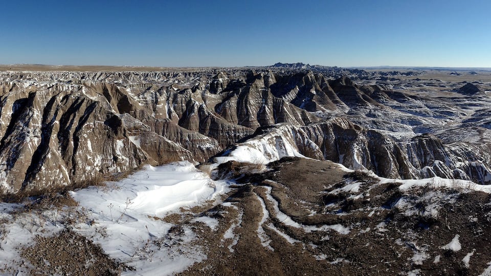 Badlands in South Dakota USA