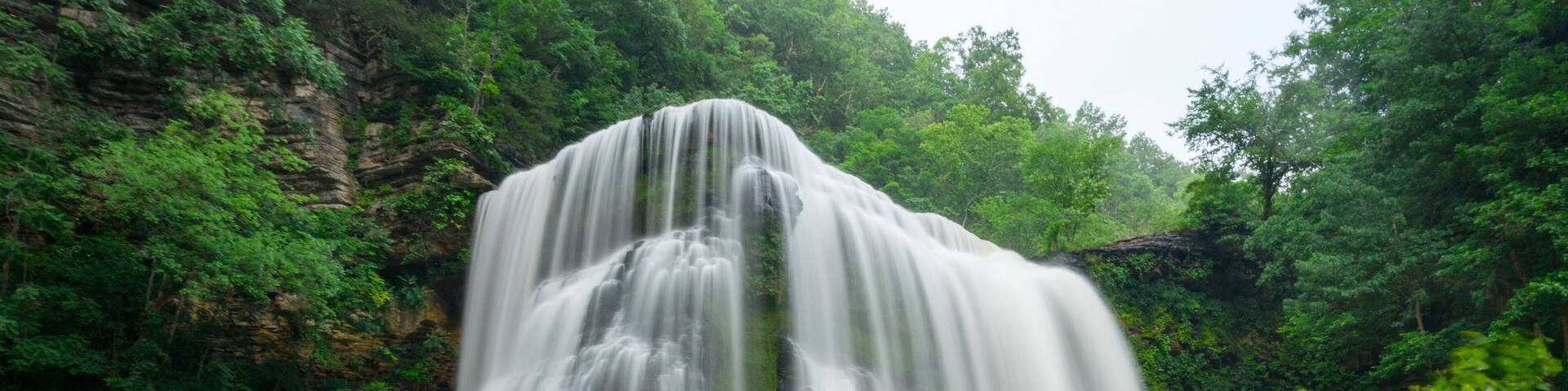 Burgess Falls on Foggy Tennessee Morning
