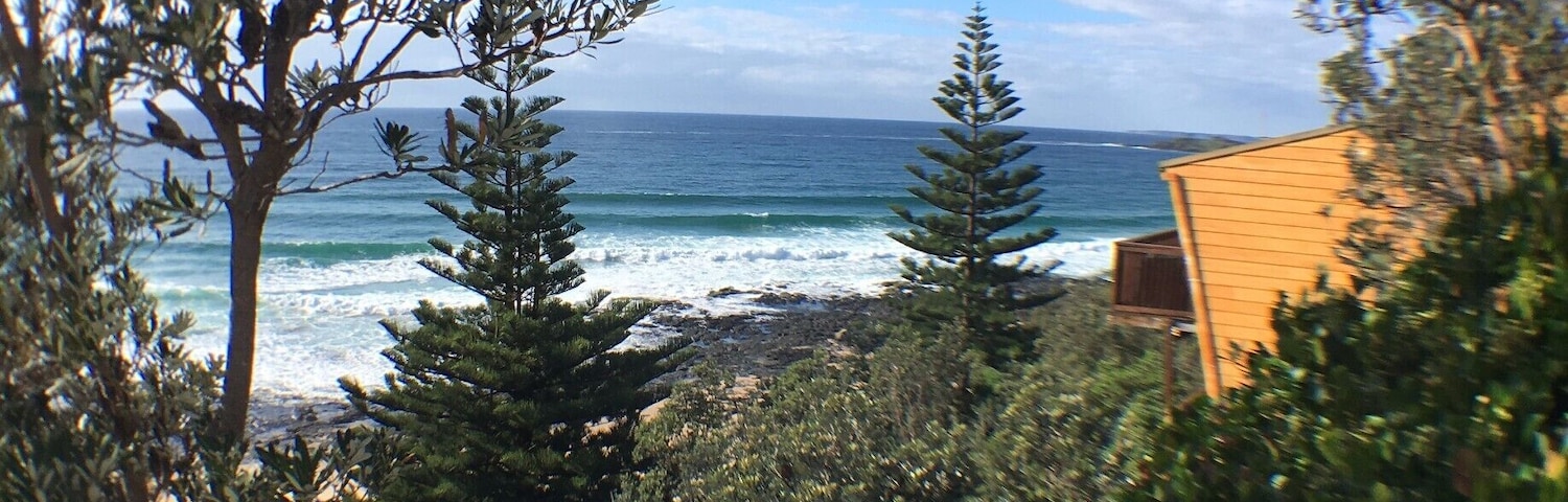 Although Manyana is only one of Australia's 10,685 beaches, it's a lovely quiet location to chill, relax and decompress.  
This photo is taken from my iphone with a fish eye lens.
