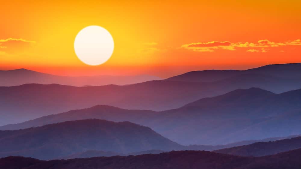 Mountain Sunset Panorama - The Great Smoky Mountains National Park