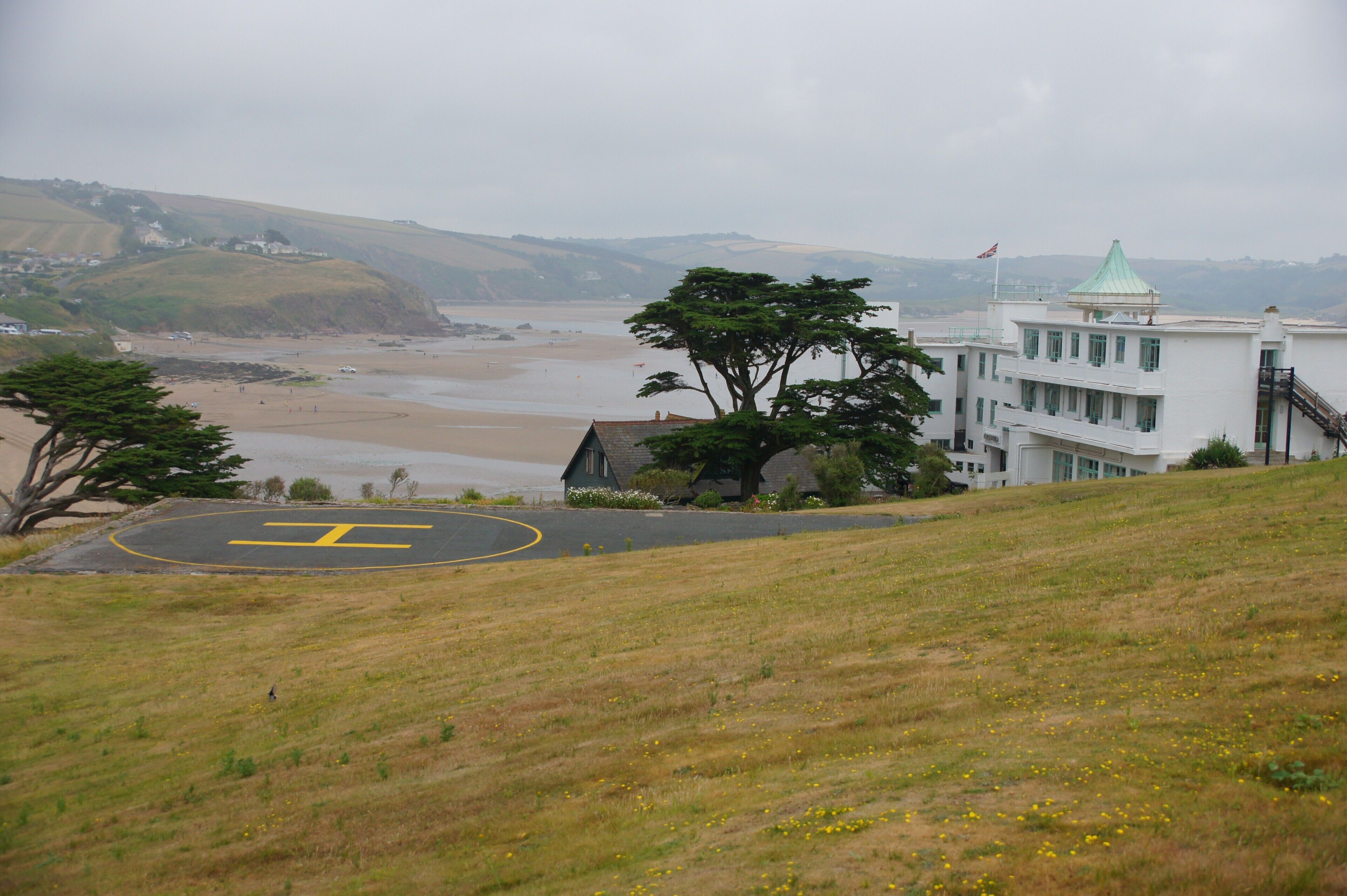 The wonderful Art Deco Burgh Island Hotel, an instantly recognisable building.