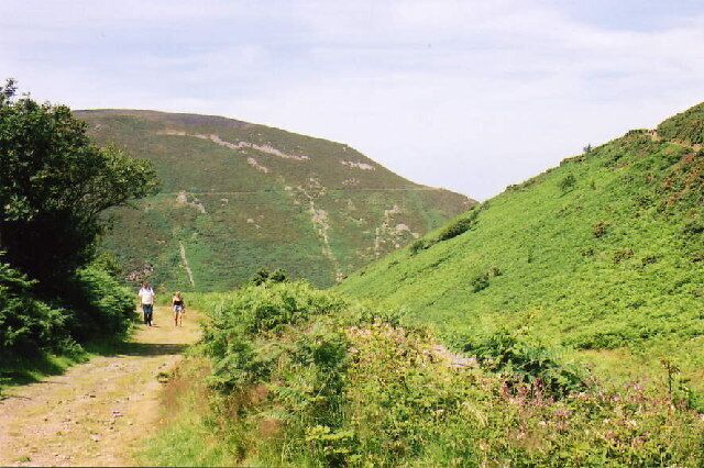 Martinhoe: upper path near Heddon's Mouth Cleave. The second of two coast paths between Heddon's Mouth and Woody Bay