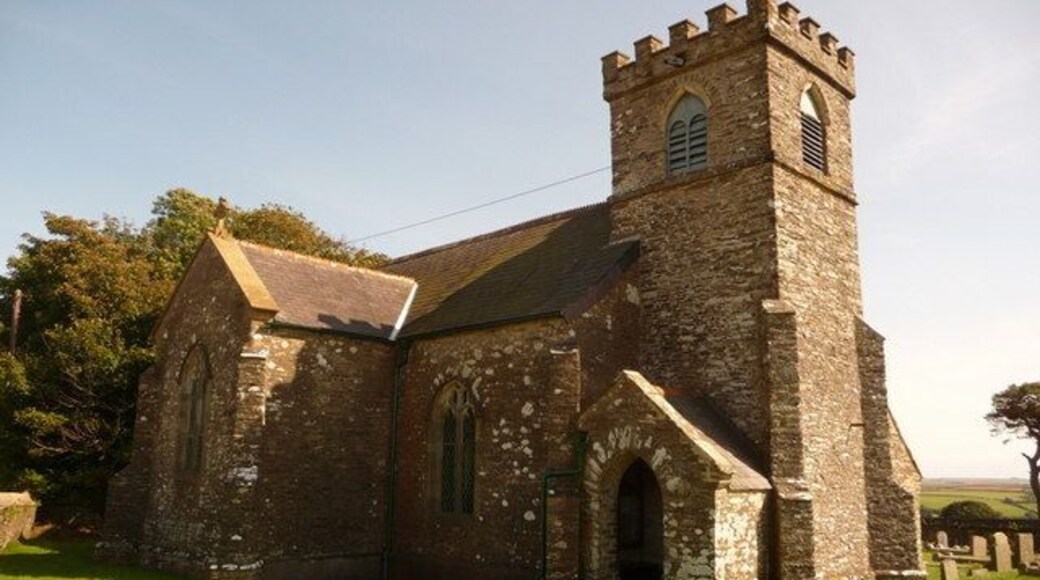 Buckland-tout-Saints: parish church of St. Peter Although the name of this parish would at first glance appear to be a French version of 'All Saints', it does not mean that as demonstrated by the fact that the church does not have this dedication. The name actually derives from 'Tout-Sain' meaning 'all whole' or 'all healed' this was the name of a family which was landowner in Saxon times.