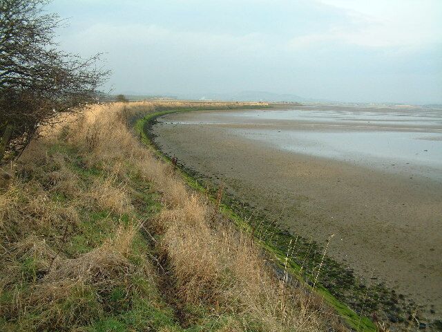 Coble Shore. Coastal reinforcement on the Eden Estuary