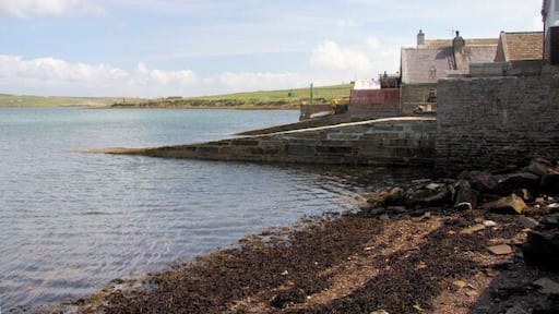 Slipway at St Margaret's Hope The slipway is used by local small fishing boats.