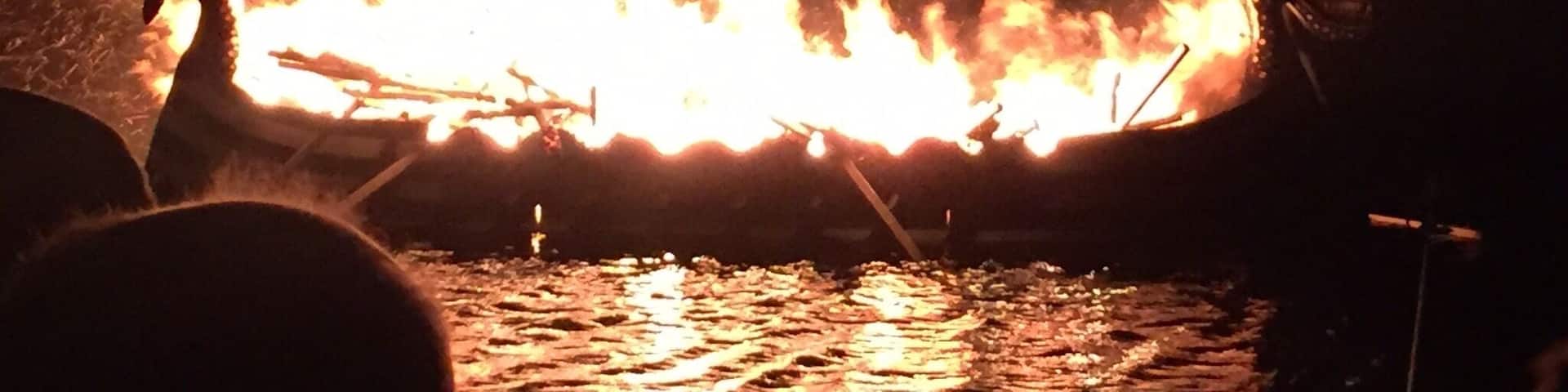 #UpHellyAa burning the galley boat. #Shetland #ShetlandIslands #tradition #fire #festival #vikings