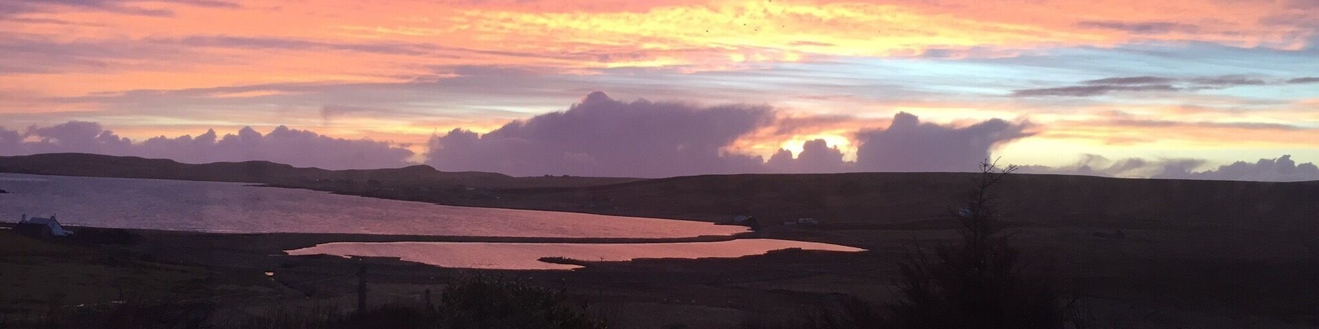 #February #Sunset over #Hillswick #Shetland #ShetlandIslands #sky #clouds #view #water