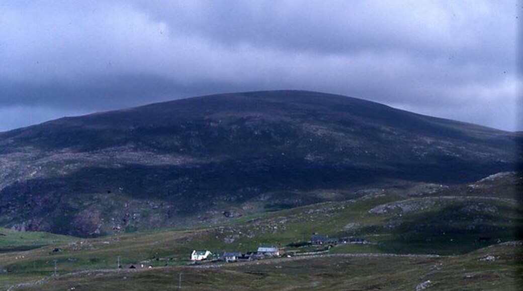 Upper Urafirth With Ronas Hill looming in the background.