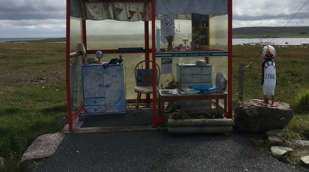 Every year the locals decorate this bus shelter. it's pretty cool!