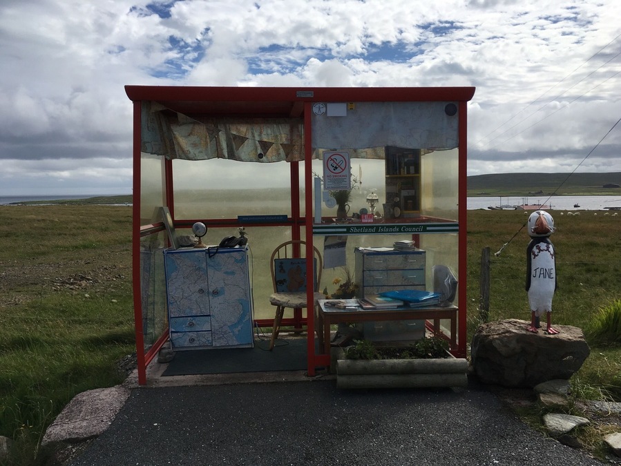 Every year the locals decorate this bus shelter. it's pretty cool!