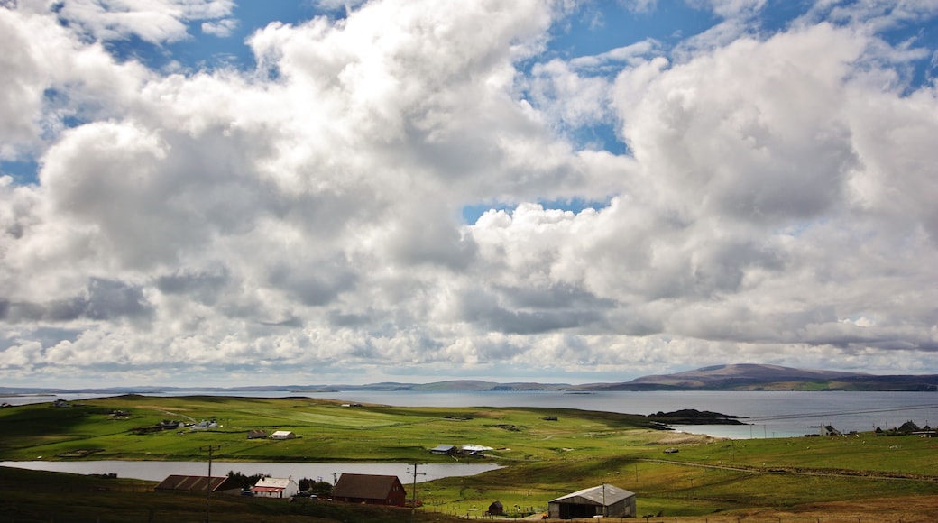 Looking across Yellsound to Ronas Hill in distance