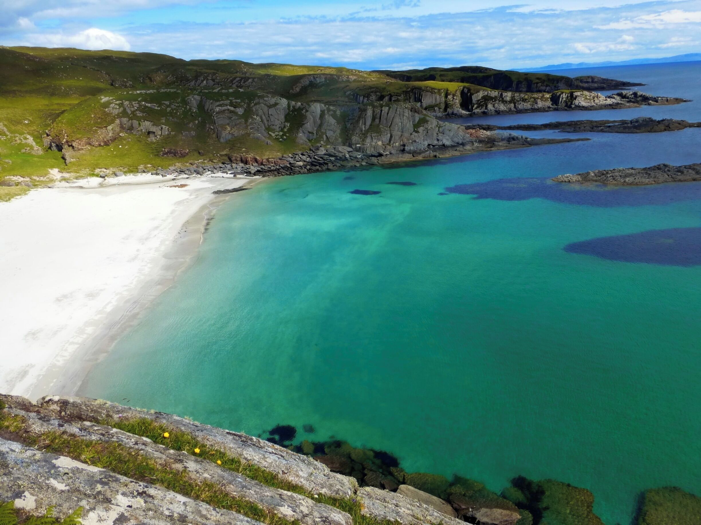 Climb up to the beacon for a fantastic view over to Jura and Colonsay.
