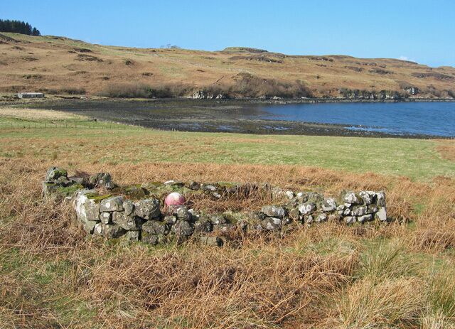 Ruin at Knott The most prominent of a few ruins on the rough grazings below the present day settlement.