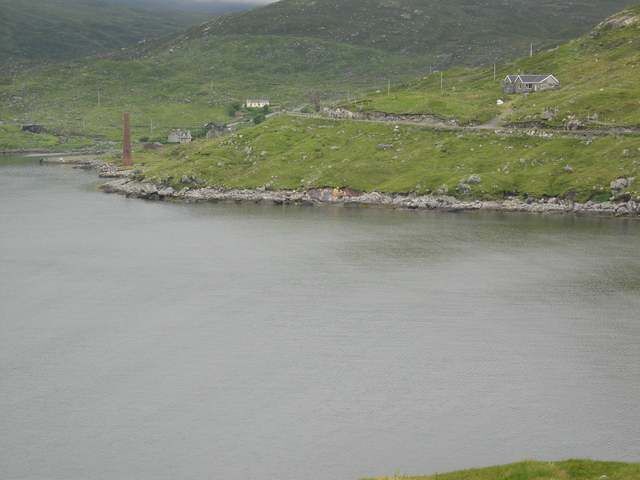 Whaling station at Bunabhainneadar. The chimney and adjacent building are part of the abandoned whaling station at Bunabhainneadar. It was set up in 1904 and was used intermittently up to the 1950s. These are the only substantial remains of a whaling station in Scotland.