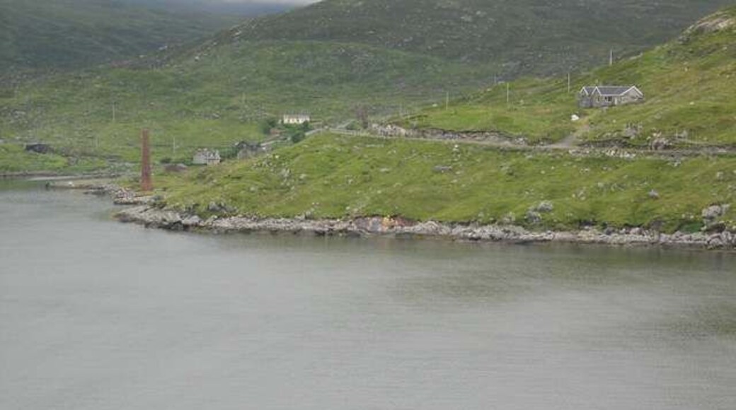 Whaling station at Bunabhainneadar. The chimney and adjacent building are part of the abandoned whaling station at Bunabhainneadar. It was set up in 1904 and was used intermittently up to the 1950s. These are the only substantial remains of a whaling station in Scotland.