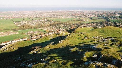 Prestatyn: view over town from Dyserth A great view on a crisp, sunny February morning.