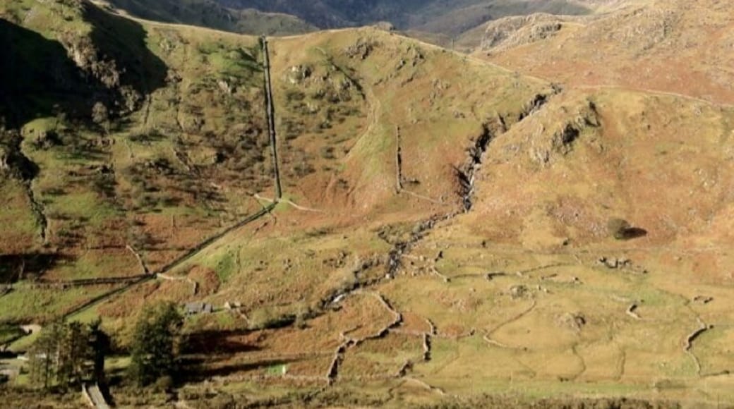 Snowdon (centre) as seen from Nant Gwynant car park.