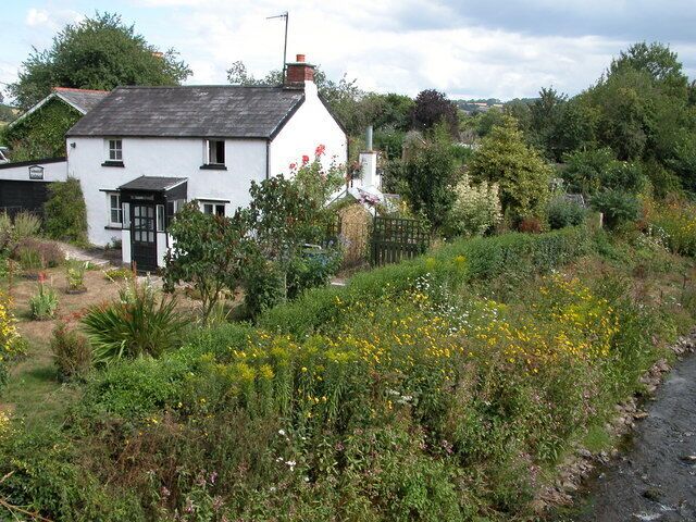 Cottage in Llanvihangel Crucorney. This cottage is located beside the Afon Honddu which can just seen on the extreme right of this image.
