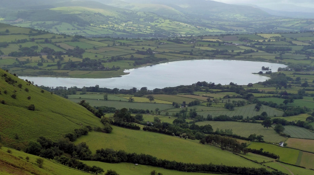 Llangorse lake viewed from Llangorse Mountain, South Wales