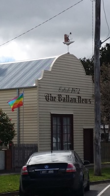 The historic Ballan News office. The paper is still independent and going strong as the 'Moorabool News' weekly free sheet.