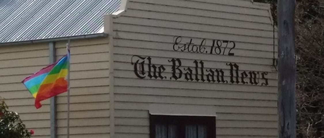 The historic Ballan News office.  The paper is still independent and going strong as the 'Moorabool News' weekly free sheet.