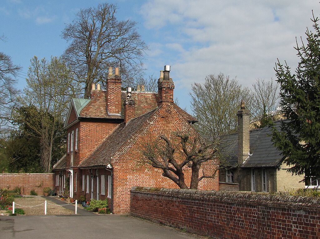Almshouses and School in Babraham, Cambs