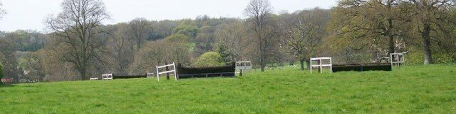 Practice fences near Wildhern In a field near the village is a series of national hunt style practice fences.