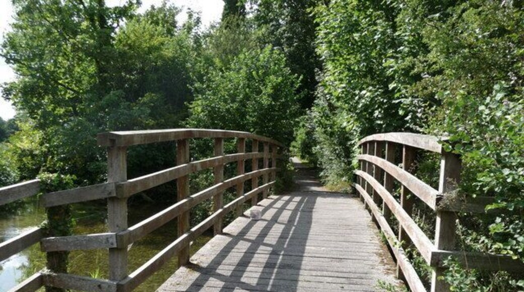 Longparish - Footbridge Footbridge next to the ford.