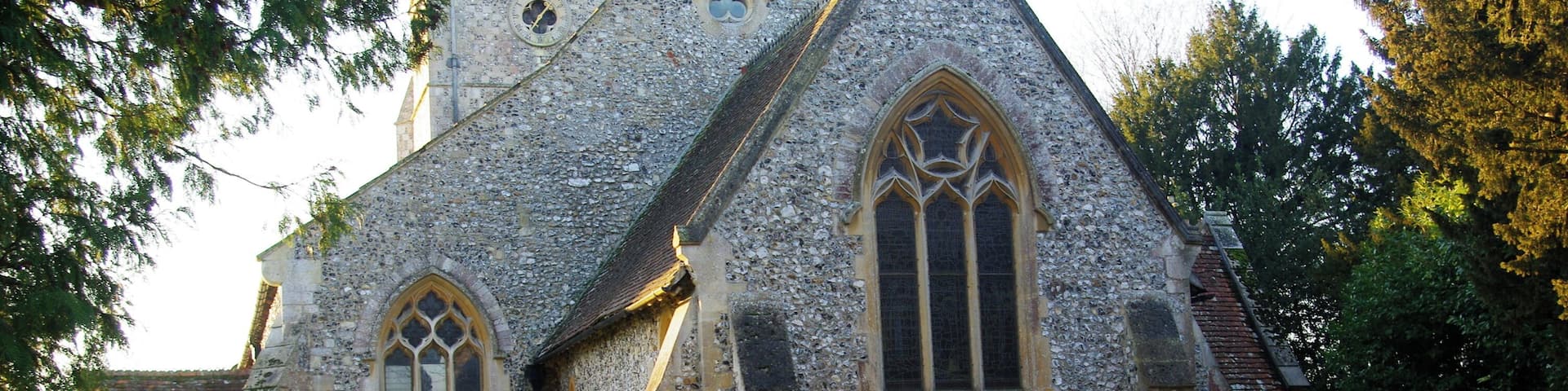 St Nicholas' parish church, Middleton, Longparish, Hampshire, seen from the east