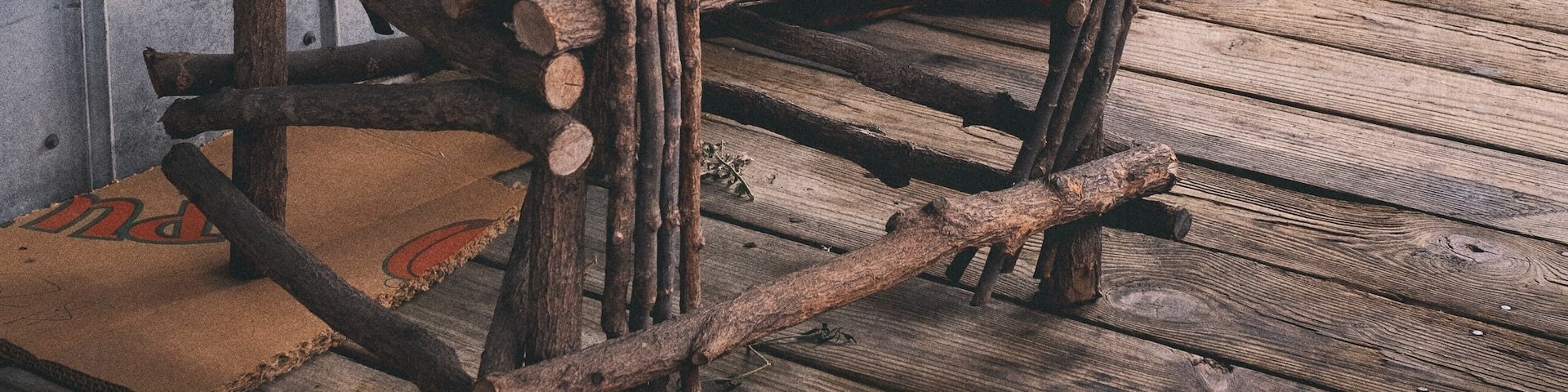Amish rocking chair on a porch with pumpkins in Nolensville, Tennessee