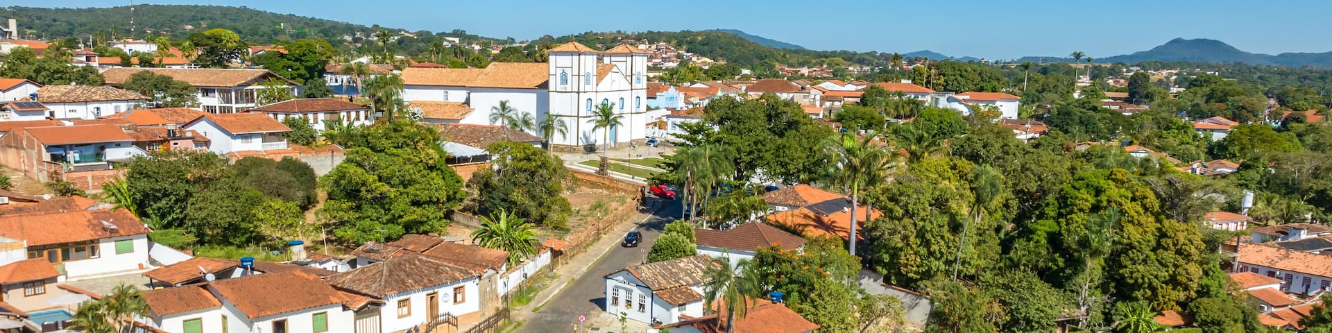 Pirenopolis in Goias, Brazil. Aerial view.