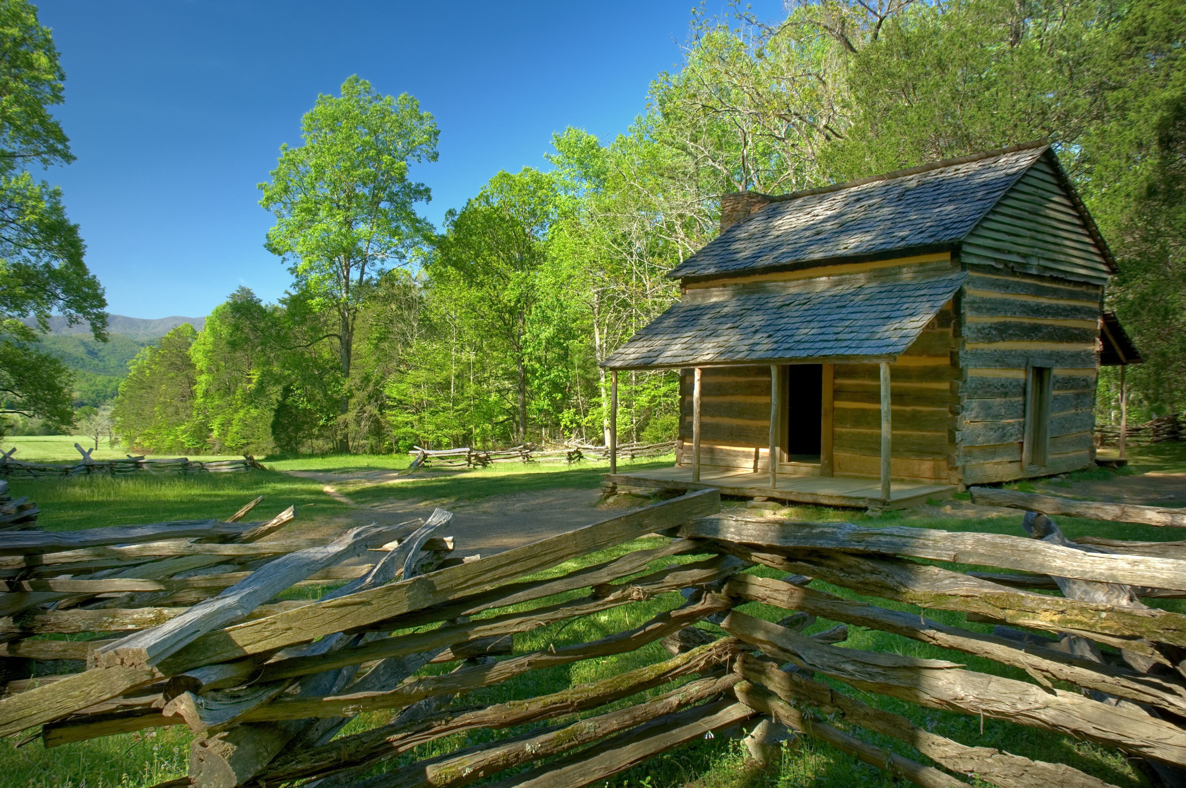 John Oliver's Cabin in Cades Cove of Great Smoky Mountains National Park
