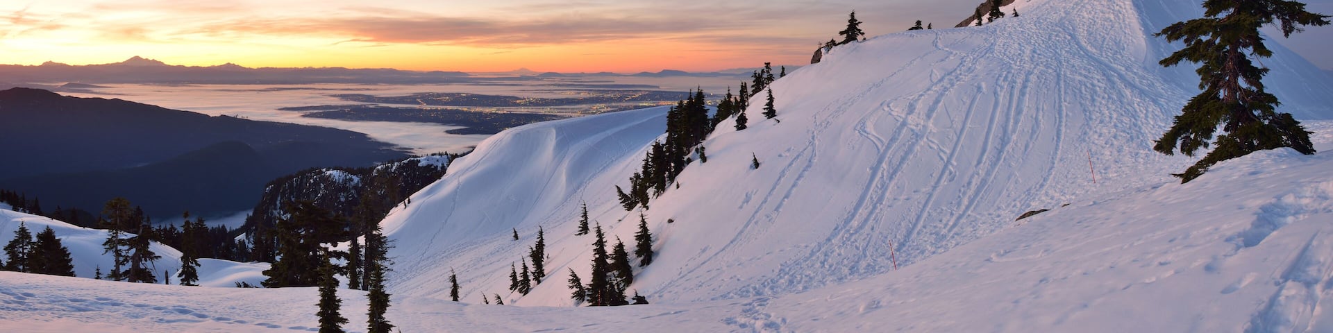 Mt. Seymour First Pump Peak winter sunrise, Vancouve