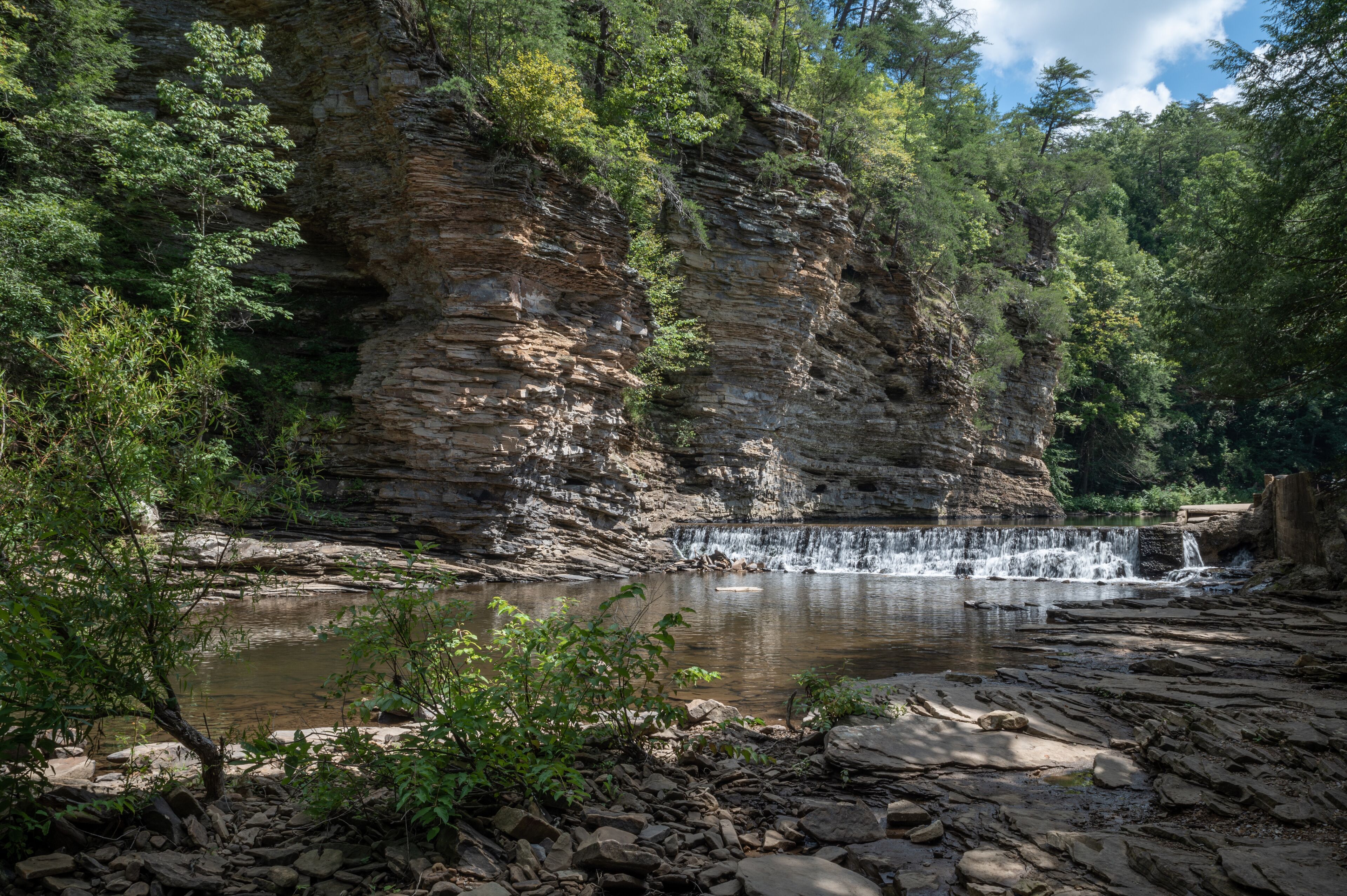 waterfall in the mountains
