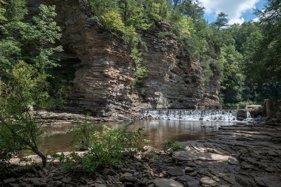 waterfall in the mountains