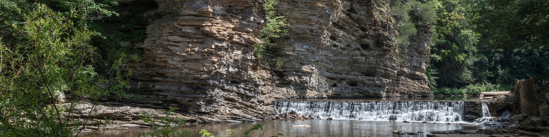 waterfall in the mountains