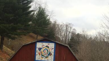 This is my favorite picture from this project. I think this is my favorite because of the beautiful barn art. This barn was the first thing you saw when pulling into this man’s driveway. I found it funny because this isn't something you would usually see when first pulling into someones drive way, but it didn't look out of place in this environment. I think the people of Appalachia are proud of things like this because it is a part of their history, it has character. #appalachianechos