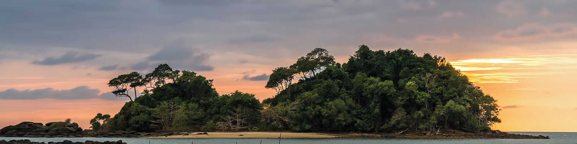Snap of Koh Rang Nok at sunset. This tiny island lies 600 metres off the west coast of Koh Phra Thong, an island which belongs to the Phang Nga Province in south Thailand. Koh Phra Thong is a true off-the-beaten-track holiday destination: with only a few accommodation choices, kilometres of deserted beaches, and a landscape that looks like the African savanna, it offers the perfect place to get away from it all. #LifeAtExpediaGroup