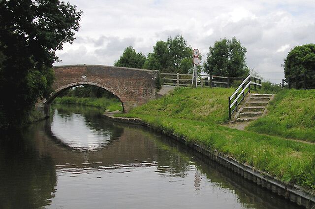Bridge No 57, Trent and Mersey Canal at Handsacre The bridge carries Tuppenhurst Lane.