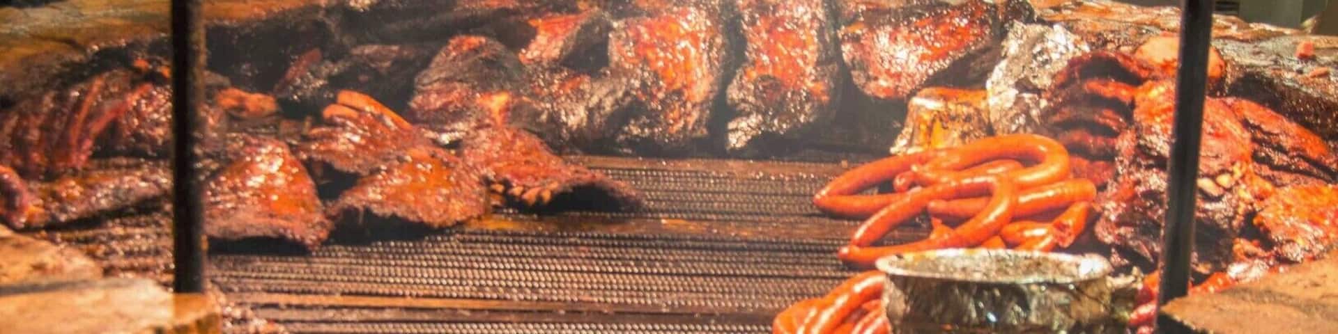 The iconic open fire pit is the first thing you see upon arrival to Salt Lick BBQ in Texas. To say that it's jaw-dropping is to say nothing.
I spent half an hour jumping around with my camera, and you will too! Then, enjoy the brisket, sausage and ribs at the outside patio. #FoodieFinds