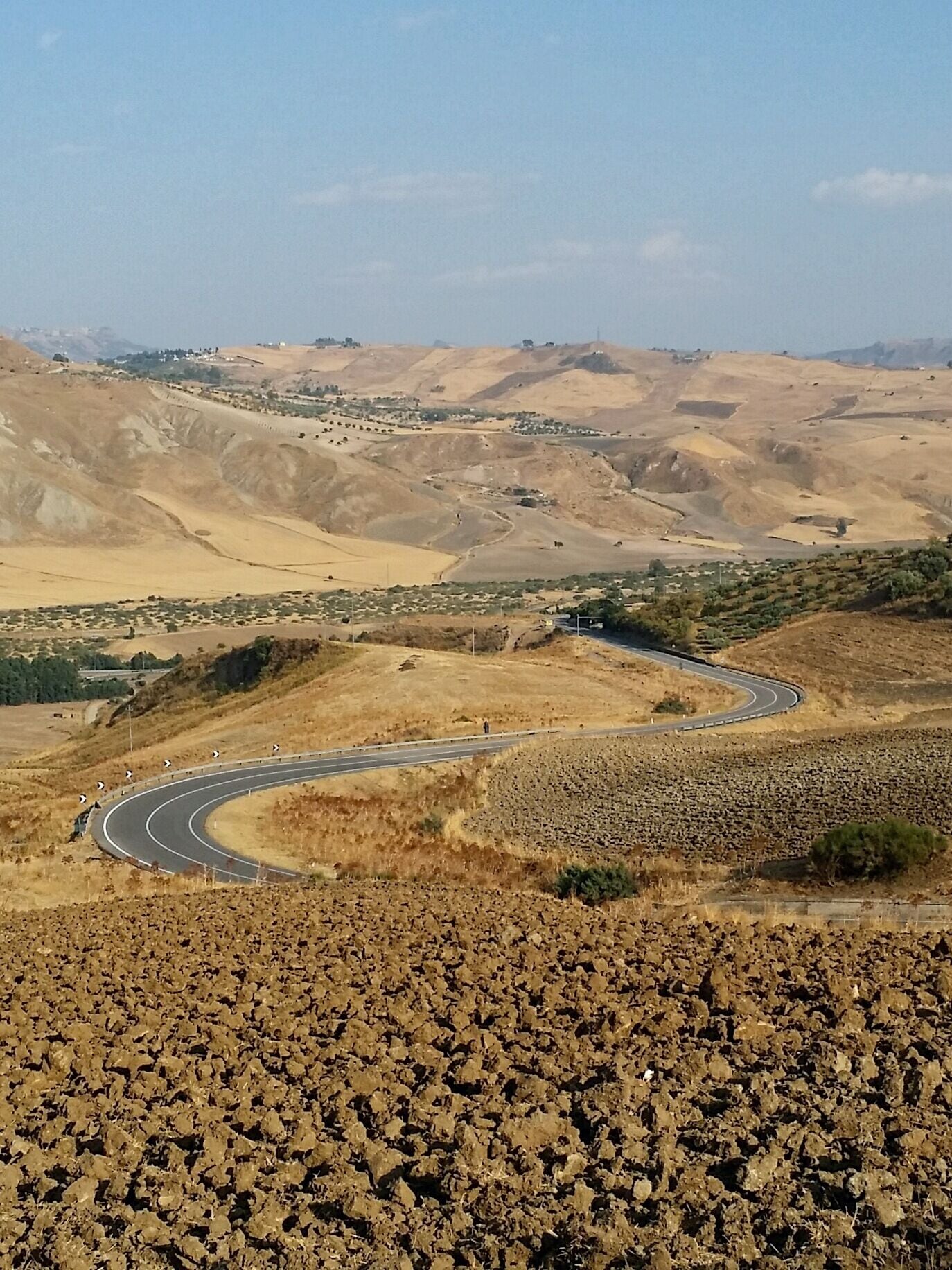 Italian national road "S.S. 121 Catanese" between Cinque Archi bridge and Santa Caterina Villarmosa (province of Caltanissetta, Sicily)