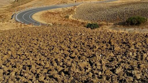 Italian national road "S.S. 121 Catanese" between Cinque Archi bridge and Santa Caterina Villarmosa (province of Caltanissetta, Sicily)