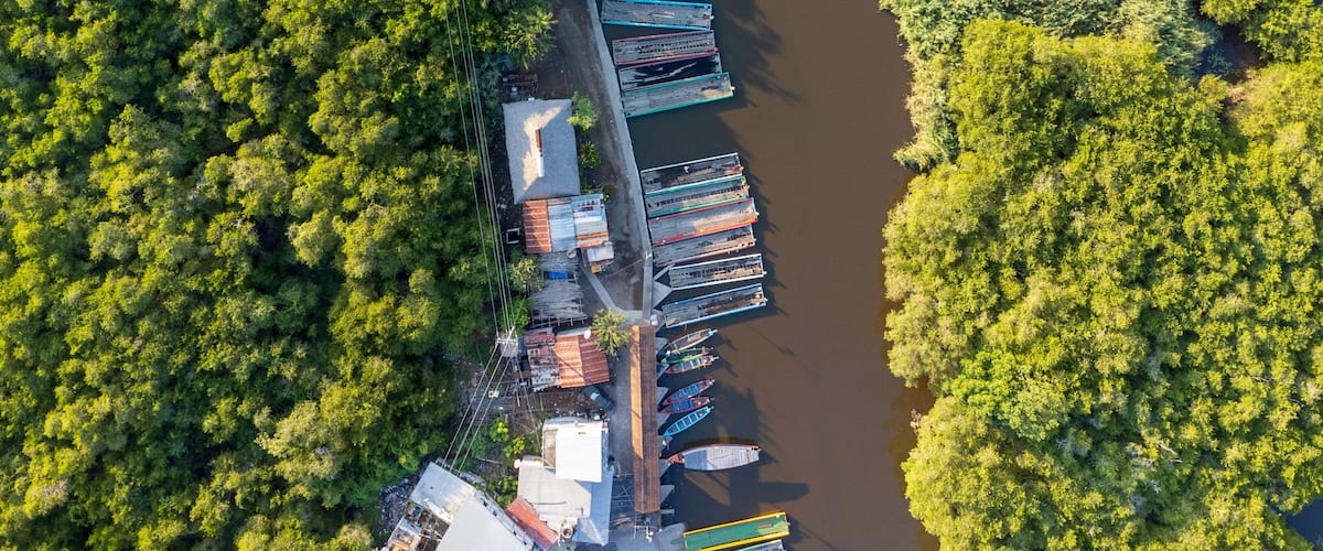 Canal de Chiquimulilla, vista aérea - Montericco, Guatemala