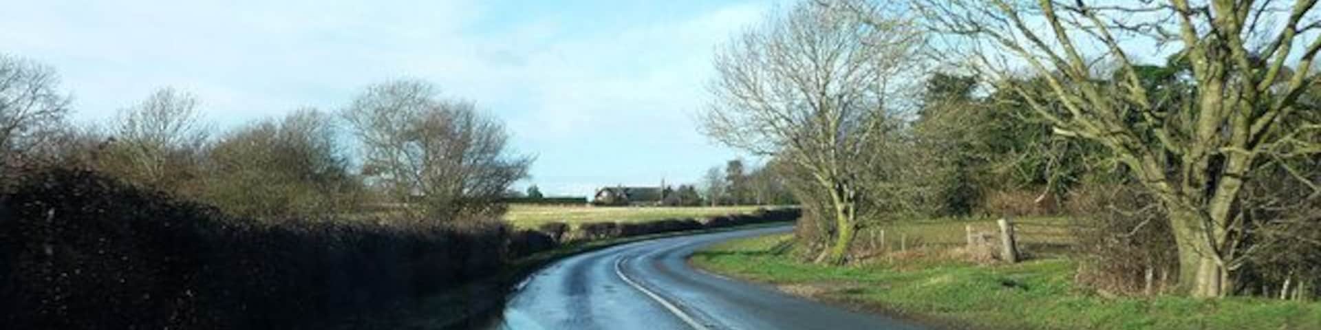 View west from Broadwash Bridge towards Aldsworth Manor