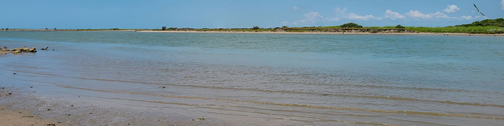 The Colorado River near Matagorda Beach in Texas